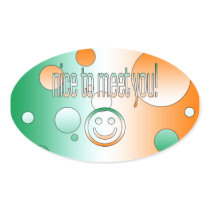 Nice to Meet You! Ireland Flag Colours Pop Art