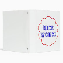 Nice work! 3 ring binder