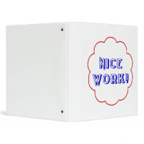 Nice work! 3 ring binder