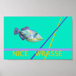 NICE WRASSE hawaii Poster