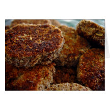 Nicely Grilled veggie patties Greeting Card