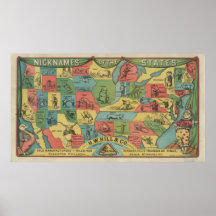 Nicknames of the States Poster