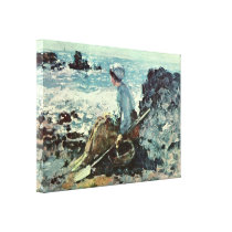 Nicolae Grigorescu - fisherwoman from Granville Canvas Print
