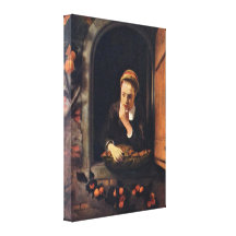 Nicolaes Maas - Girl at a window Canvas Prints