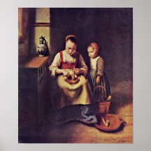 Nicolaes Maas - Rubenschalerin Print