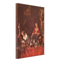 Nicolas Lancret - The Kitchen Canvas Print
