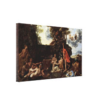 Nicolas Poussin - The birth of Baccus Canvas Prints
