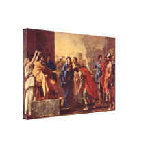 Nicolas Poussin - the magnanimity of Scipio Gallery Wrap Canvas
