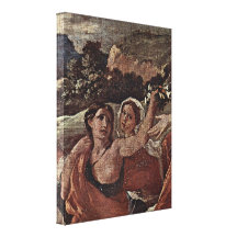 Nicolas Poussin - The triumph of Flora detail Stretched Canvas Print