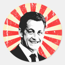 Nicolas Sarkozy Round Sticker