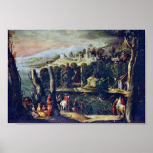 Nicolo dell Abate - Ladies and knights Print