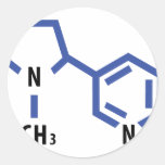 nicotine smoking round sticker