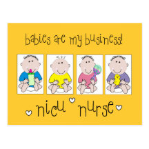 NICU NURSE Gifts "Babies Are My Business" Post Cards