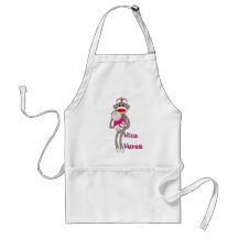 Nicu Nurse Sock Monkey Design Gifts Aprons
