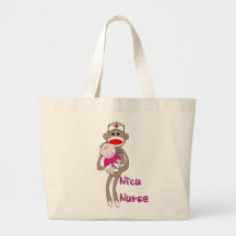 Nicu Nurse Sock Monkey Design Gifts Canvas Bag