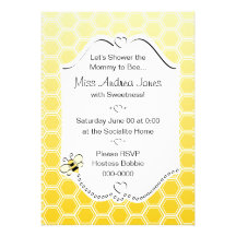 Nid d'abeilles doux invitations personnalisables