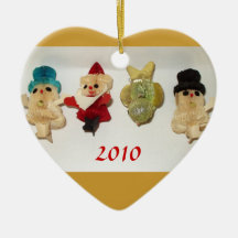 Nid d'abeilles vintage père Noël et bonhommes de n Ornements