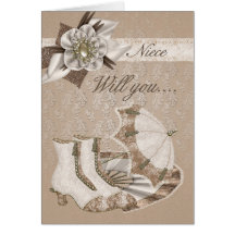 Niece Bridesmaid, Will you be my Bridesmaid? Greeting Cards