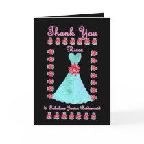 NIECE Junior Bridesmaid THANK YOU - Blue Gown