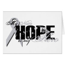 Niece My Hero - Lung Hope Greeting Cards