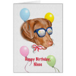 Niece's Birthday Card with Labrador Retriever Dog