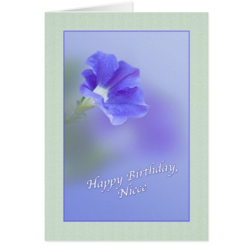 Niece's Birthday Card with Petunia