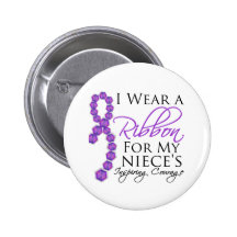 Niece's Inspiring Courage - Pancreatic Cancer Pins