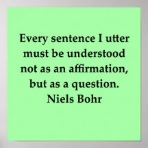 niels bohr quote poster