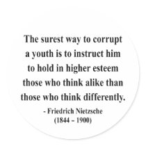 Nietzsche Quote 2a Round Stickers