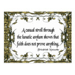 Nietzsche Quote Casual Stroll Through the Lunatic Postcard