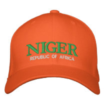 NIGER, REPUBLIC OF AFRICA HAT EMBROIDERED BASEBALL CAPS