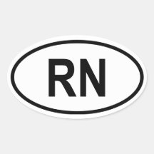 Niger "RN" Oval Sticker