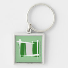 Nigeria Brush Flag Keychains