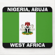 nigeria flag copy, Nigeria_coa, WEST AFRICA, NI... Mouse Pad