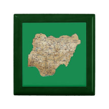 Nigeria Map Gift Box