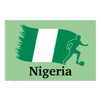 Nigeria Soccer Flag posters