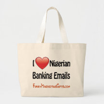 Nigerian Banking Email Humour Canvas Bag