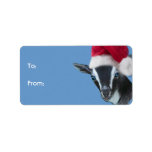 Nigerian Dwarf Goat  Santa Goat Christmas Gift Tag labels
