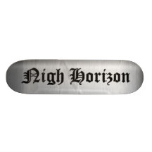 Nigh Horizon Old English Logo Skateboard