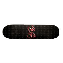 Nigh Horizon Parchment NH Bleeding Logo Skateboard