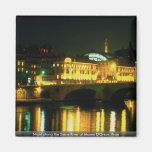 Night along the Seine River at Musee D'Orsay, Fran Magnets