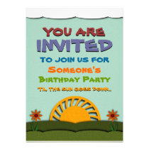 Night and Day Birthday Party Invitations invitations