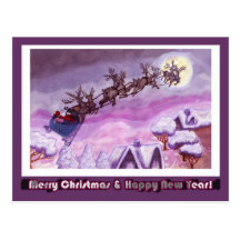 Night before Christmas,Merry Christmas Postcard