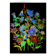 Night Bllooms Greeting Card