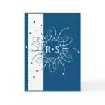 Night Blue Romantic Rosette Wedding Invitation Cards