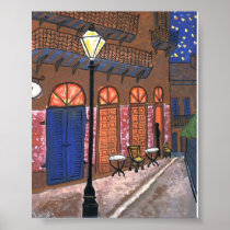 Night Cafe at Pirates Alley Print