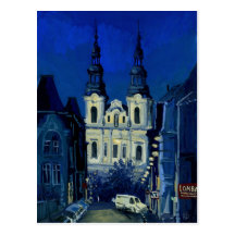 Night church postcards