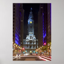 Night Colour Broad St, Photo By: Joe Dantone Poster