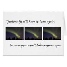 Night Dancing; Yukon Territory Souvenir Greeting Card
