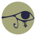 Night Eye of Horus Round Stickers
